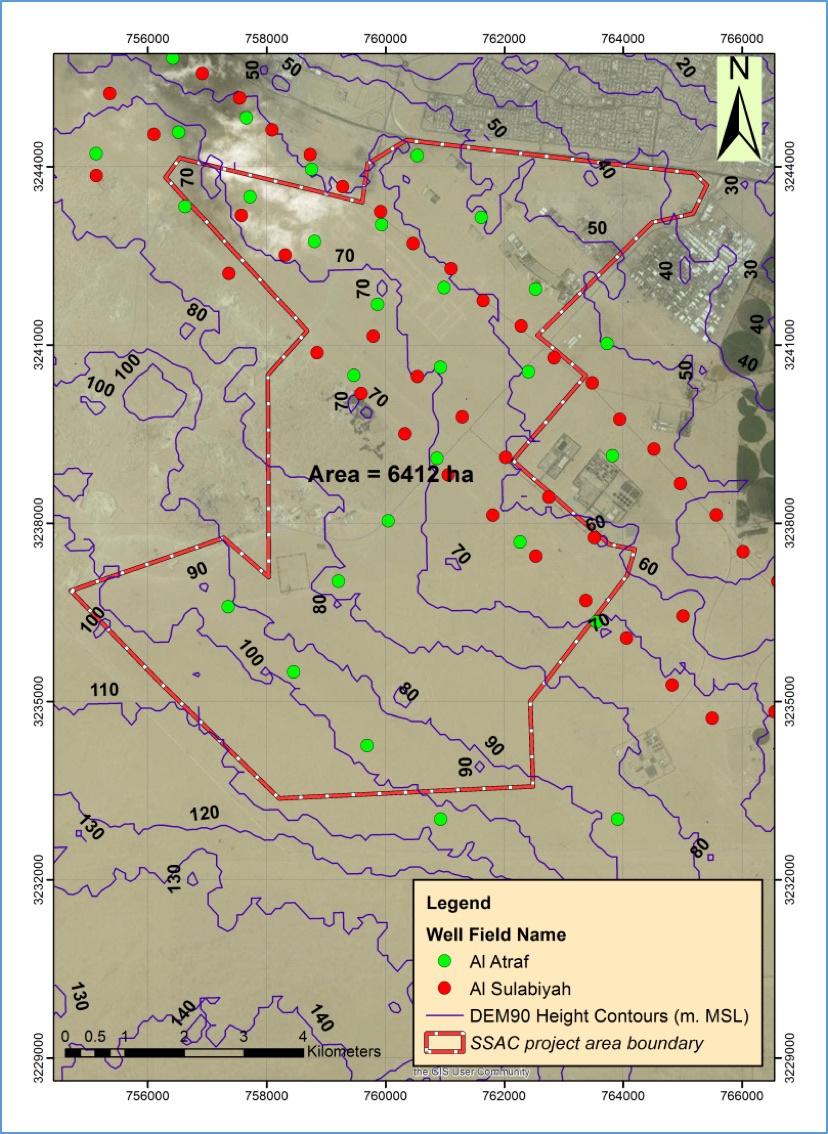 Location of MEW pumping wells